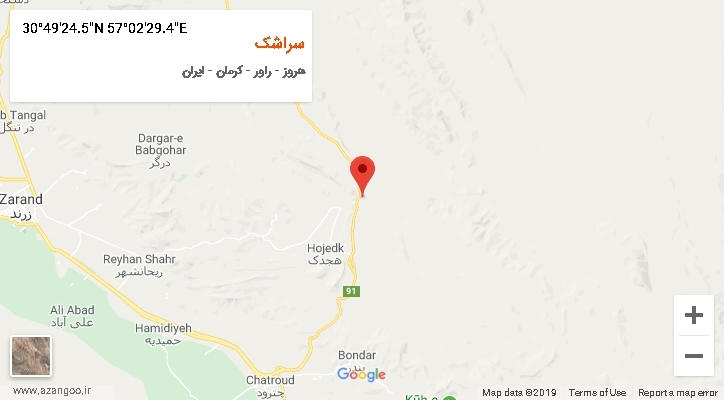 روستای سراشک بر روی نقشه
