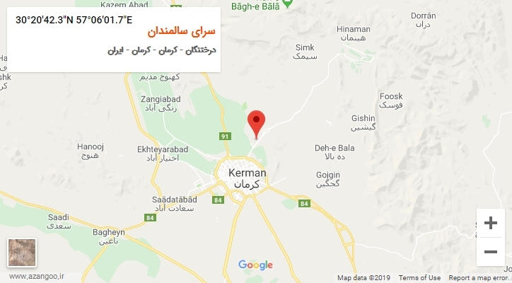 روستای سرای سالمندان بر روی نقشه