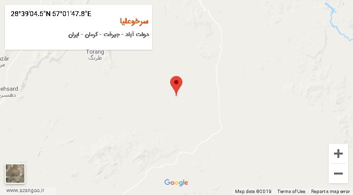 روستای سرخوعلیا بر روی نقشه