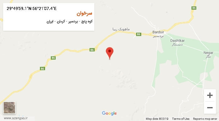 روستای سرخوان بر روی نقشه