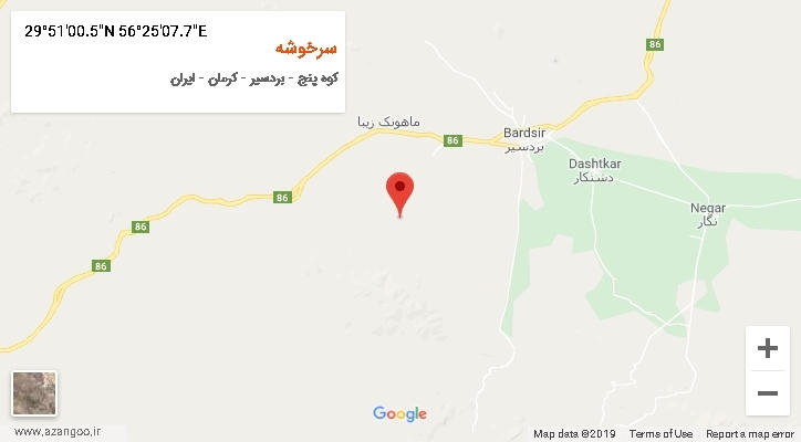 روستای سرخوشه بر روی نقشه