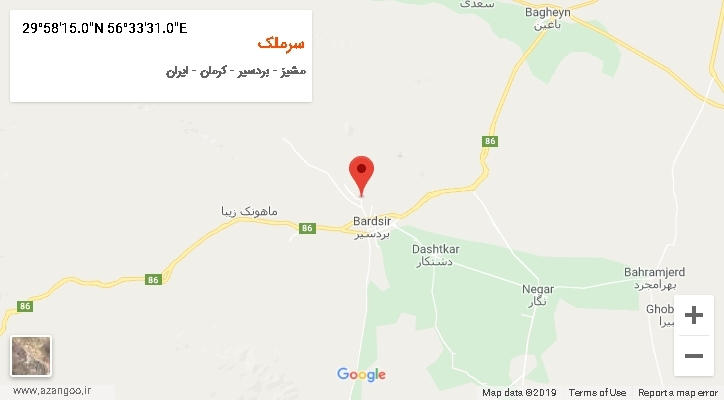 روستای سرملک بر روی نقشه