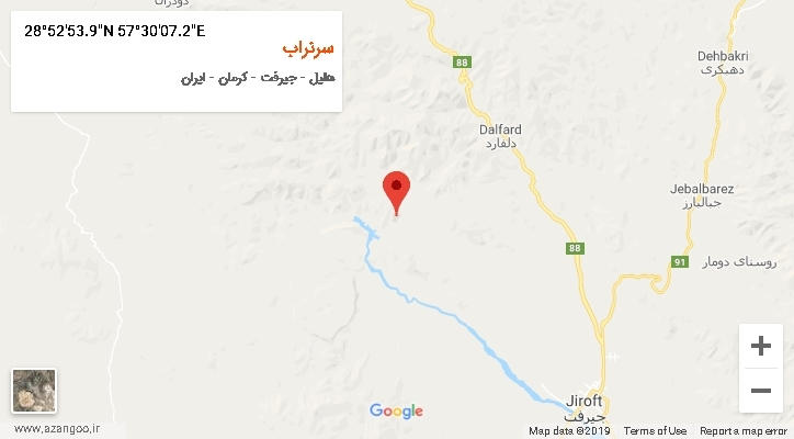 روستای سرنراب بر روی نقشه