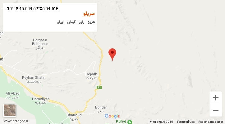 روستای سرپلو بر روی نقشه