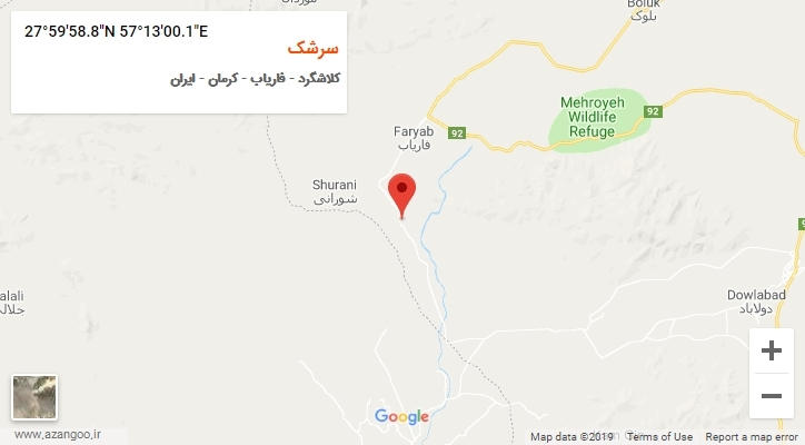 روستای سرشک بر روی نقشه