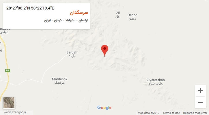 روستای سرسگدان بر روی نقشه