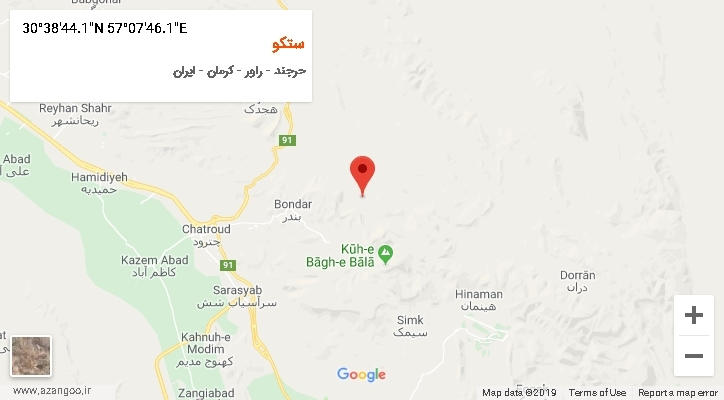 روستای ستکو بر روی نقشه
