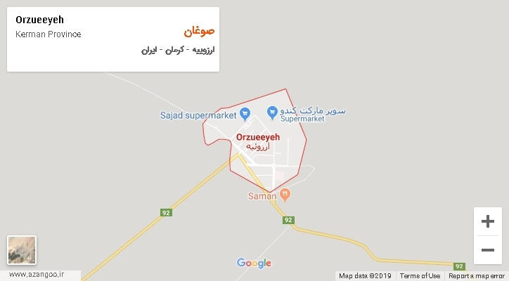 دهستان صوغان بر روی نقشه
