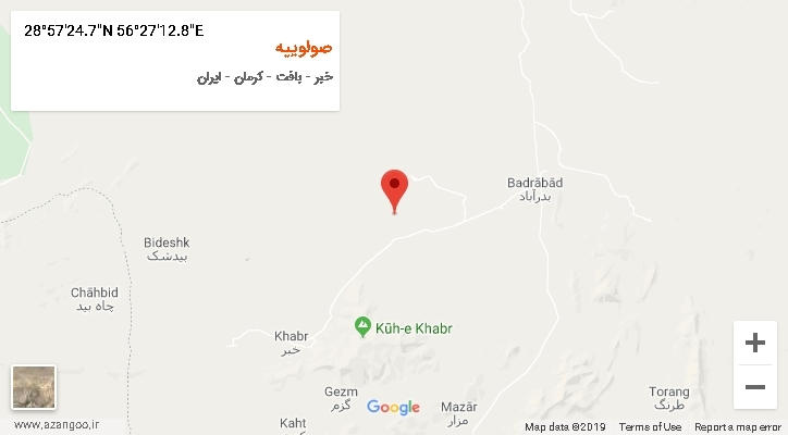 روستای صولوییه بر روی نقشه