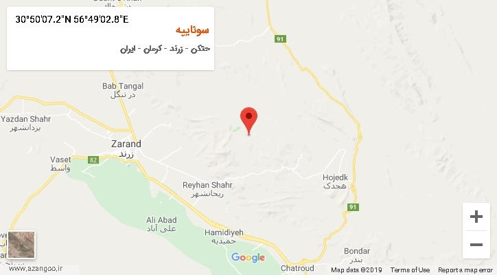 روستای سوناییه بر روی نقشه