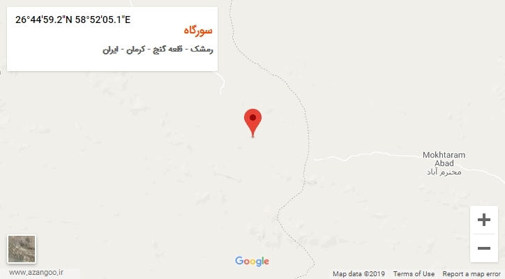 روستای سورگاه بر روی نقشه