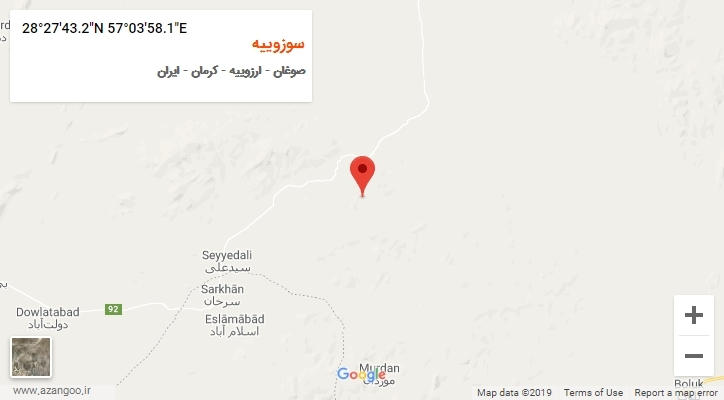 روستای سوزوییه بر روی نقشه