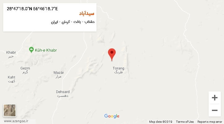 روستای سیدآباد بر روی نقشه