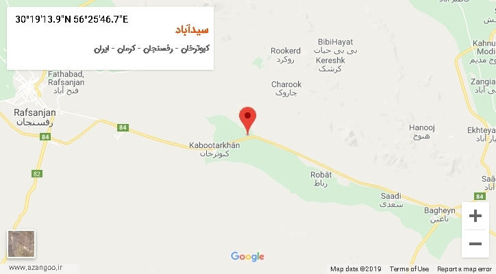 روستای سیدآباد بر روی نقشه
