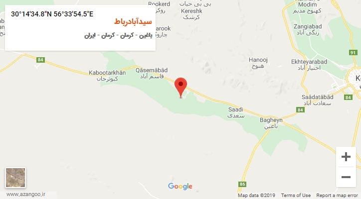 روستای سیدآبادرباط بر روی نقشه