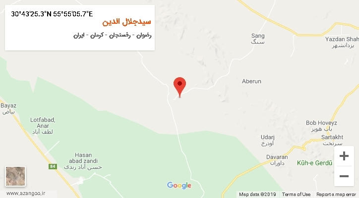 روستای سیدجلال الدین بر روی نقشه