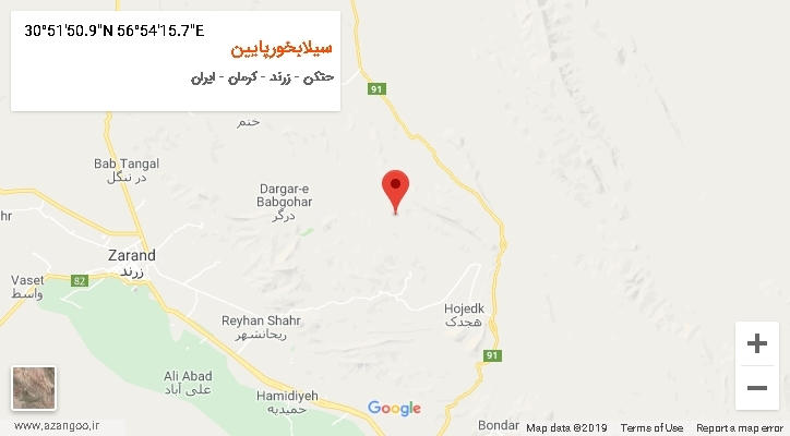 روستای سیلابخورپایین بر روی نقشه