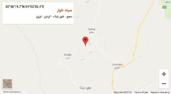 روستای سینه خوار بر روی نقشه