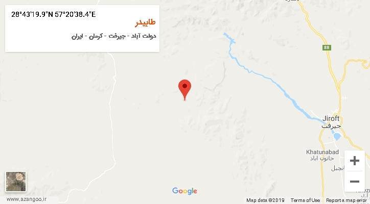 روستای طابیدر بر روی نقشه