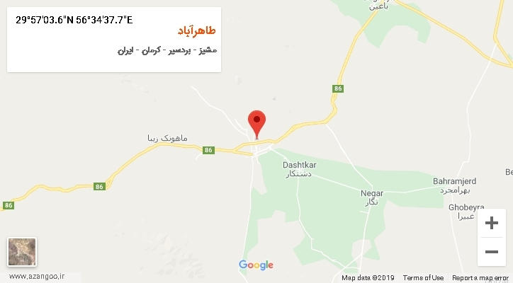 روستای طاهرآباد بر روی نقشه