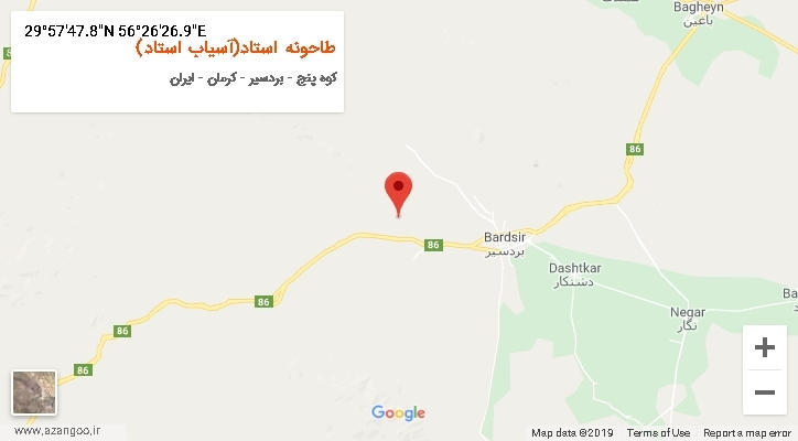 روستای طاحونه استاد(آسیاب استاد) بر روی نقشه