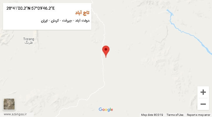 روستای تاج آباد بر روی نقشه