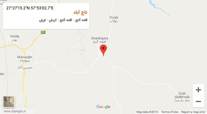 روستای تاج آباد بر روی نقشه
