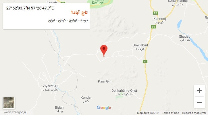 روستای تاج آباد1 بر روی نقشه