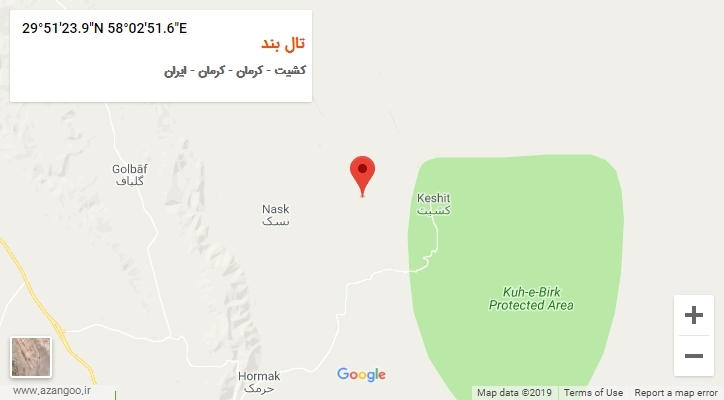 روستای تال بند بر روی نقشه