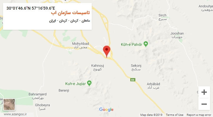 روستای تاسیسات سازمان اب بر روی نقشه