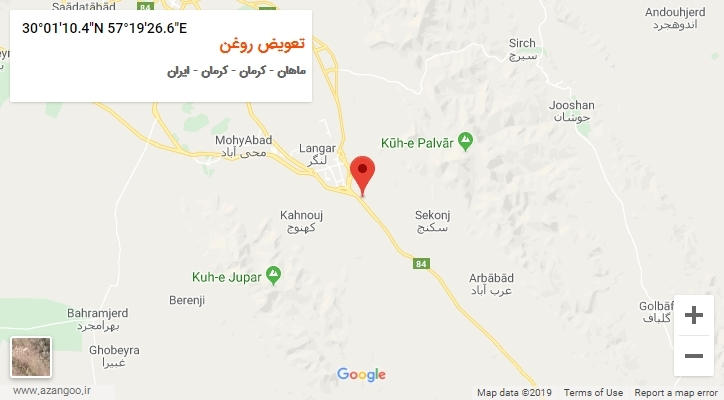 روستای تعویض روغن بر روی نقشه