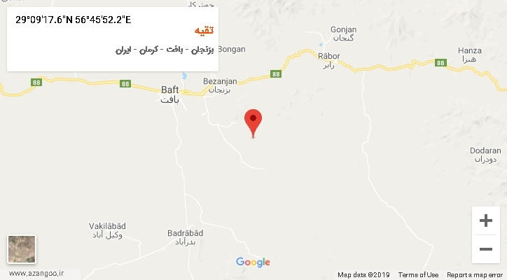 روستای تقیه بر روی نقشه