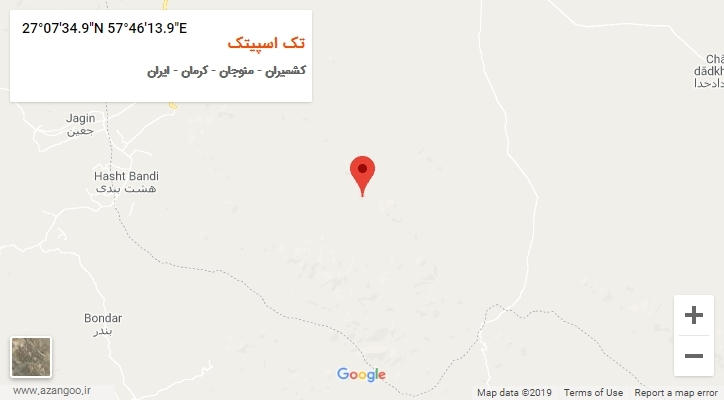 روستای تک اسپیتک بر روی نقشه
