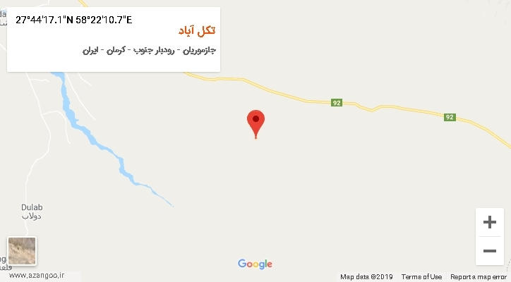 روستای تکل آباد بر روی نقشه