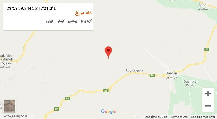 روستای تله سیخ بر روی نقشه