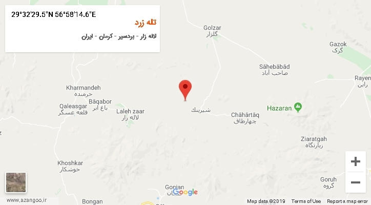 روستای تله زرد بر روی نقشه