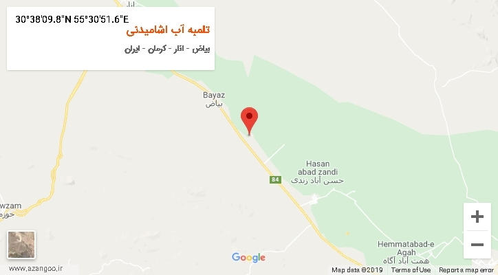 روستای تلمبه آب اشامیدنی بر روی نقشه