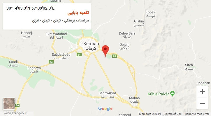 روستای تلمبه بابایی بر روی نقشه