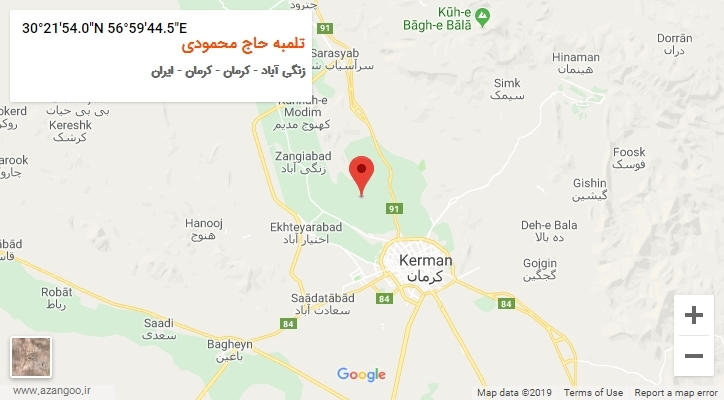 روستای تلمبه حاج محمودی بر روی نقشه