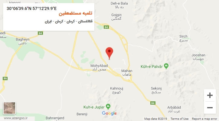 روستای تلمبه مستضعفین بر روی نقشه