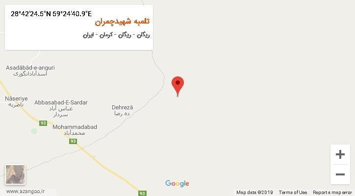 روستای تلمبه شهیدچمران بر روی نقشه