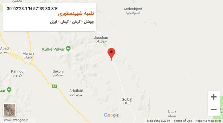 روستای تلمبه شهیدمطهری بر روی نقشه