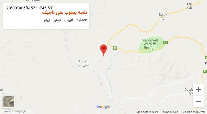 روستای تلمبه یعقوب علی تاجیک بر روی نقشه