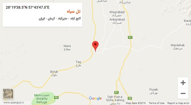 روستای تل سیاه بر روی نقشه