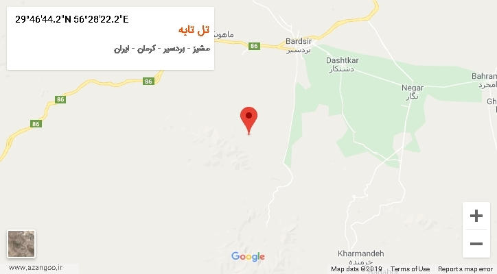 روستای تل تابه بر روی نقشه