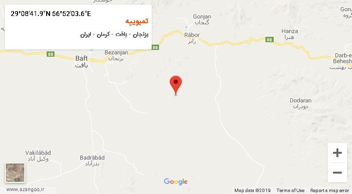 روستای تمبوییه بر روی نقشه