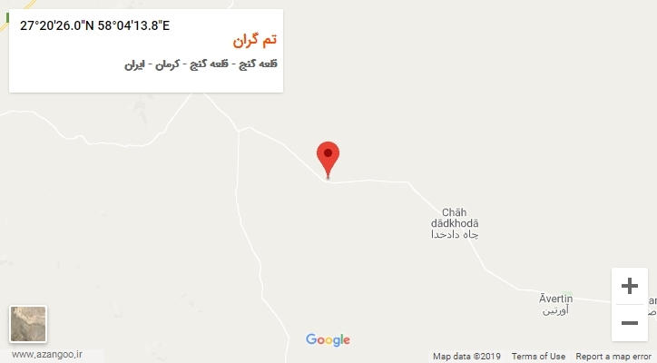 روستای تم گران بر روی نقشه
