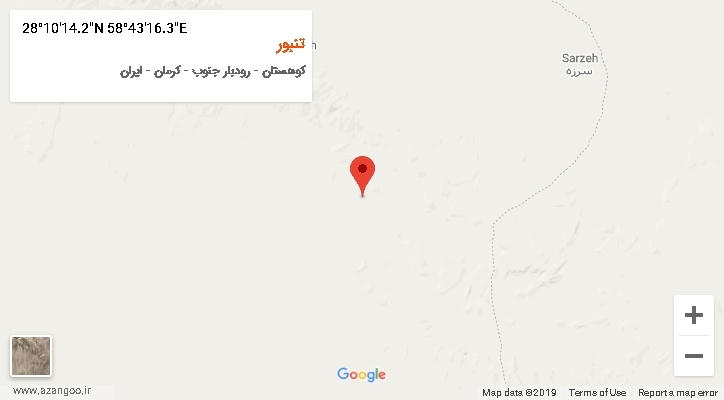 روستای تنبور بر روی نقشه