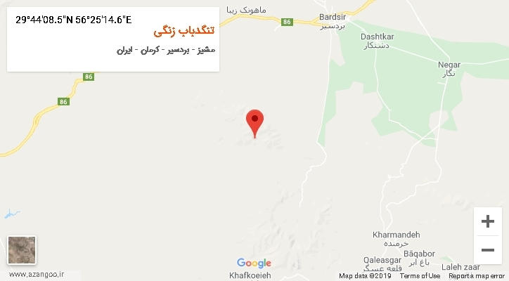 روستای تنگدباب زنگی بر روی نقشه