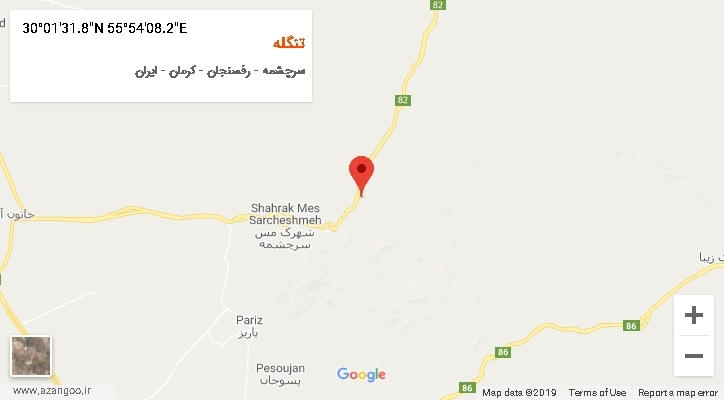 روستای تنگله بر روی نقشه